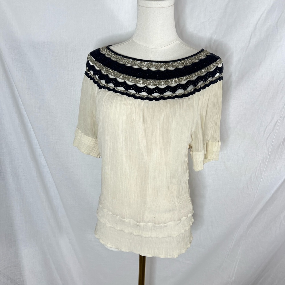 3.1 Phillip Lim Cream and Black Blouse